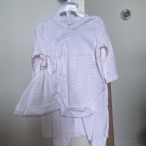 Baby Gear Pink Striped 4 Piece Set NWT